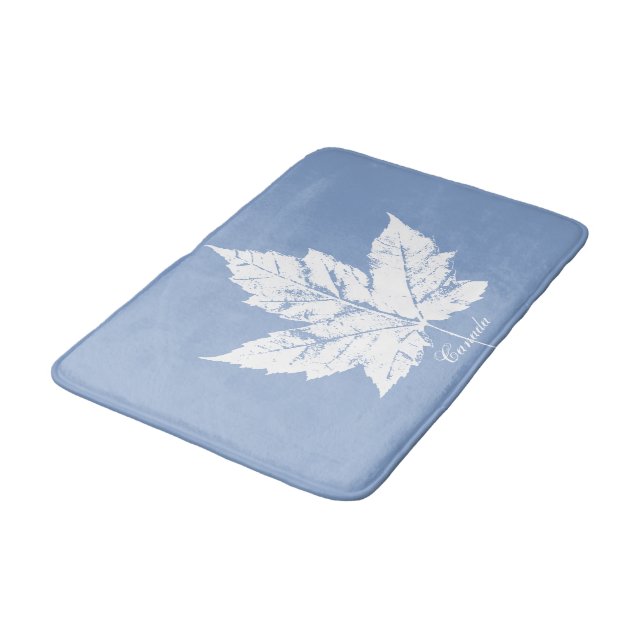 Canada Bath Mat Blue Custom Canada Souvenir Dekor Badematte (Schrägansicht)