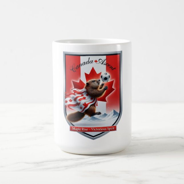 Canada Beaver Emblem Soccer Cup T-Shirt , Gift Kaffeetasse (Mittel)