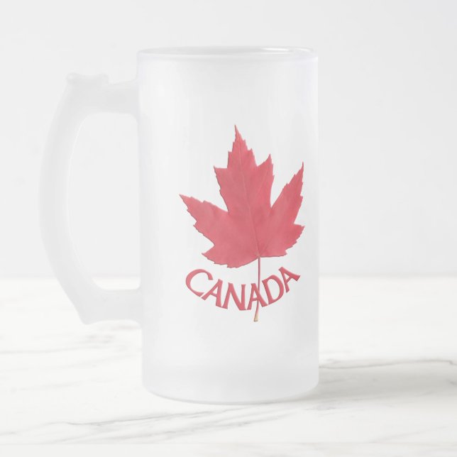 Canada Beer Tasse Canada Maple Leaf Souvenir Glass (Links)