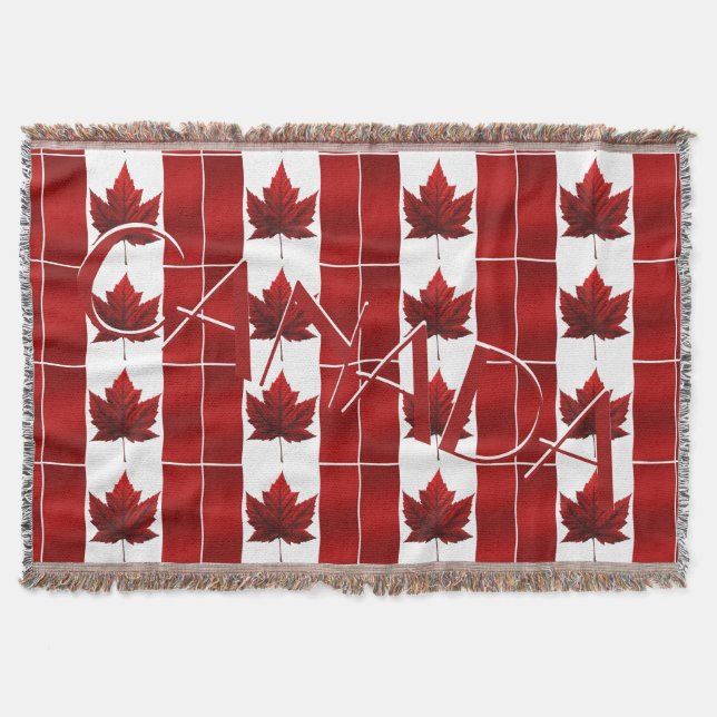 Canada Blanket Canada Flag Souvenir Throw Blanket Decke (Vorderseite)