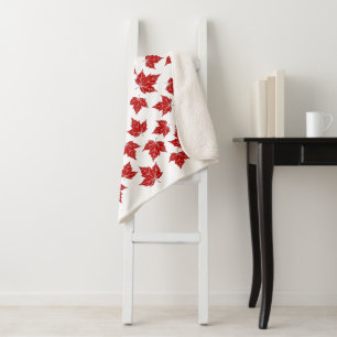 Canada Blanket Canada Maple Leaf Throw Blankets Sherpadecke