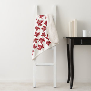 Canada Blanket Canada Maple Leaf Throw Blankets Sherpadecke