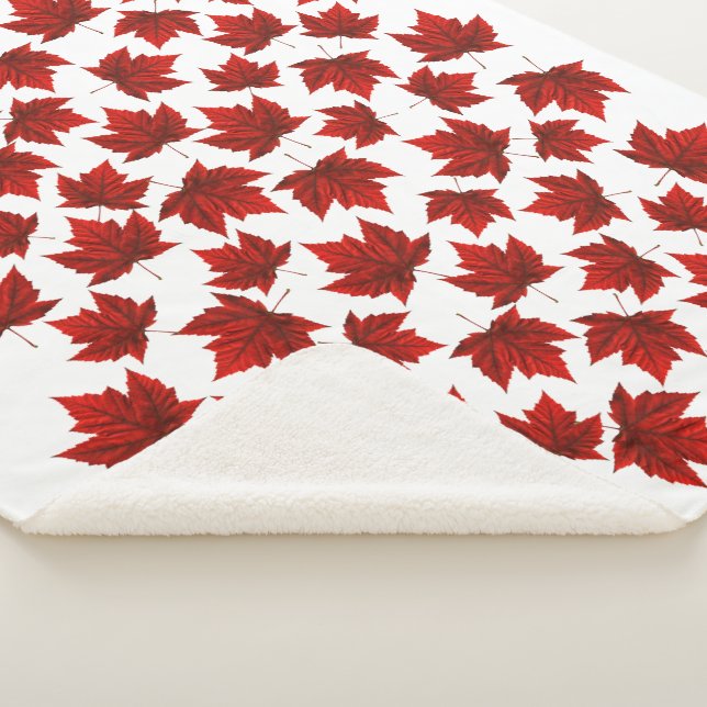 Canada Blanket Canada Maple Leaf Throw Blankets Sherpadecke (3/4)