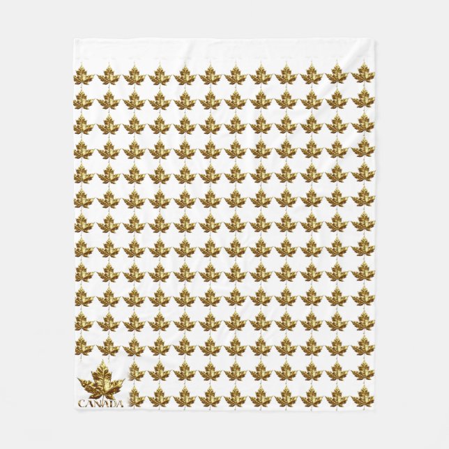 Canada Blanket Gold Canada Maple Leaf Blanket Fleecedecke (Vorderseite)