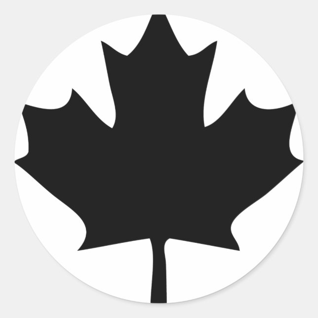Canada-Blattsymbol Runder Aufkleber (Vorderseite)