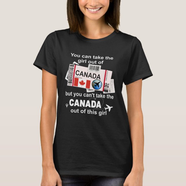 Canada Boarding Pass  Canada Girl  Canada T-Shirt (Vorderseite)