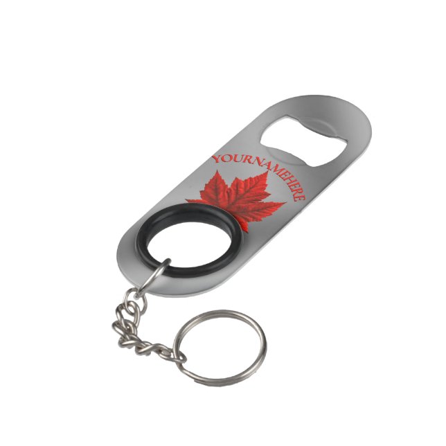 Canada Bottle Opener Canada Maple Leaf Souvenir Mini Flaschenöffner (Rückseite Schrägansicht)