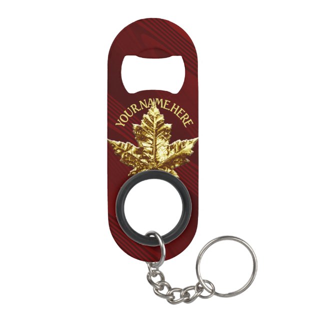 Canada Bottle Opener Custom Gold Canada Souvenirs Mini Flaschenöffner (Rückseite)