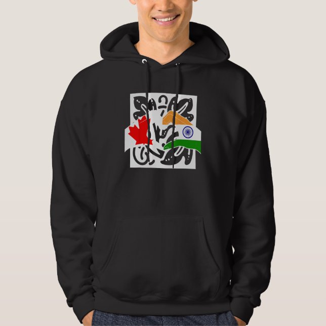 Canada Canadians India Indian Mixed DNA Flag Hoodie (Vorderseite)