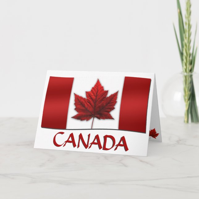 Canada Cards Canada Flag Grußkarten Custom Karte (Vorderseite)