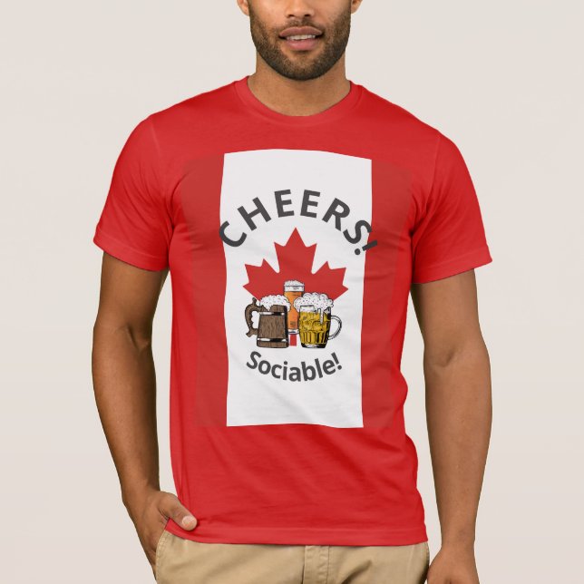 CANADA Cartoon 3 heiß 'gesellig'! T-Shirt (Vorderseite)