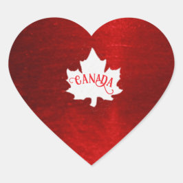 CANADA CHRISTMAS Herz-Aufkleber