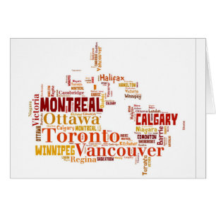 Canada Cities Word Art
