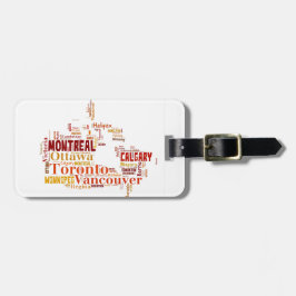 Canada Cities Word Art Gepäckanhänger