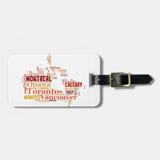 Canada Cities Word Art Gepäckanhänger