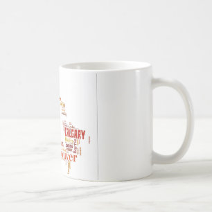 Canada Cities Word Art Tasse