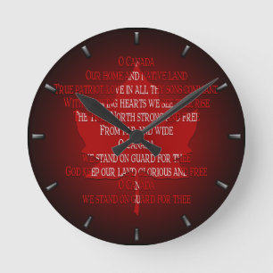 Canada Clock Canadian Anthem Souvenir Clock Runde Wanduhr