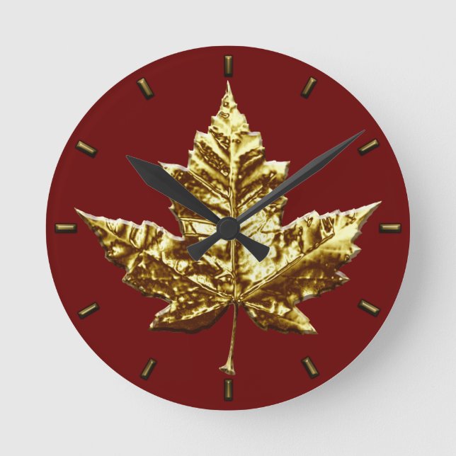Canada Clock Gold Medal Canada Souvenir Clock Runde Wanduhr (Vorderseite)