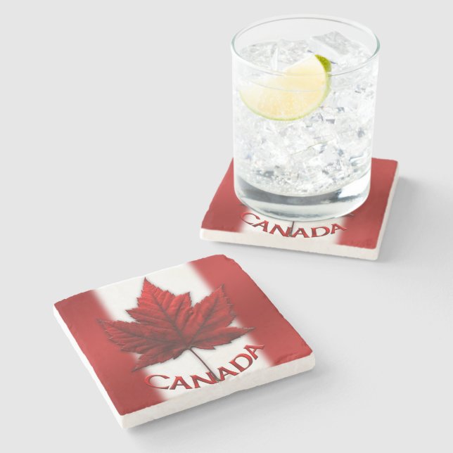 Canada Coasters Canada Maple Leaf Souvenir Coaster Steinuntersetzer (Seitenansicht)
