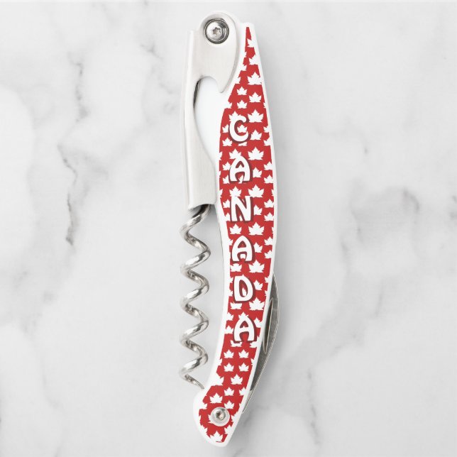 Canada Corkschraube Custom Canada Bottle Opener Kellnermesser (Vorderseite)