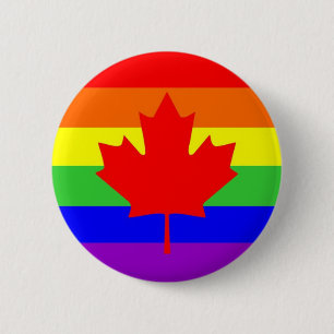 Canada Country Gay stolze Regenbogenflagge Button