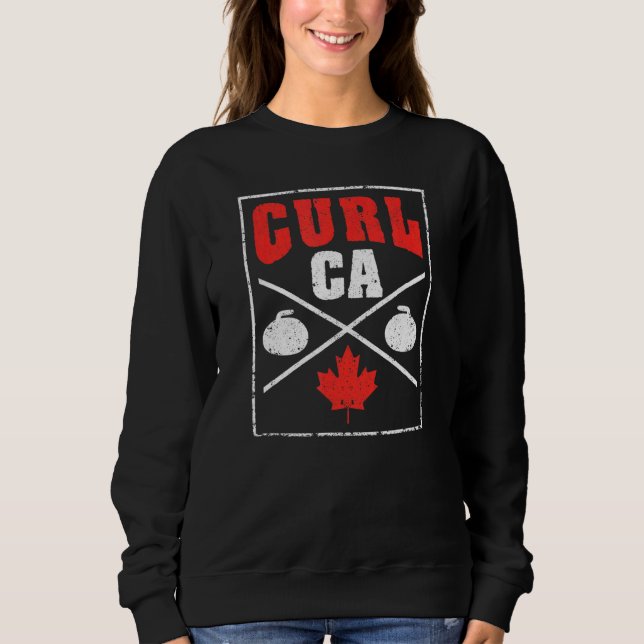 Canada Curling Team Canadian Curler Player Winter Sweatshirt (Vorderseite)