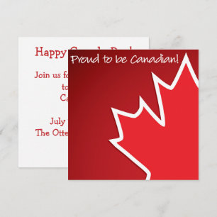 Canada Day Ahornblatt-Einladung Einladung