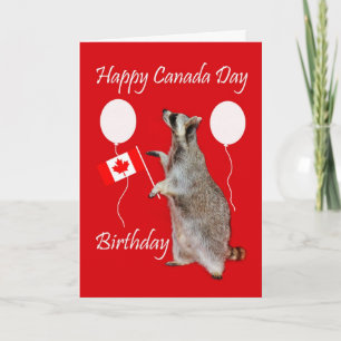 Canada Day Birthday Greeting Card Karte