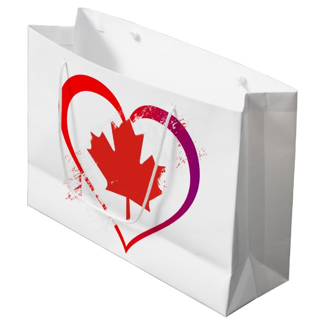 Canada Day Gift Bags Große Geschenktüte (Vorderseite Schrägansicht)