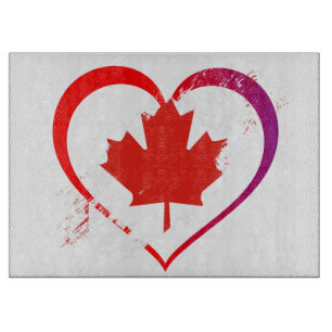 Canada Day Glass Cutting Board Schneidebrett