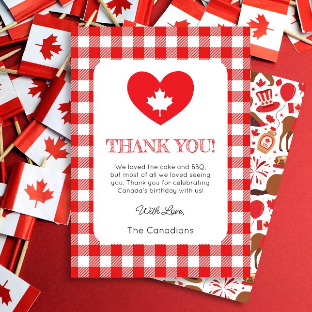 Canada Day Heart Dankeschön Card Einladung (Von Creator hochgeladen)