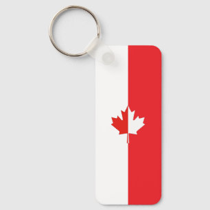 Canada Day Maple Leaf Red & White Schlüsselanhänger