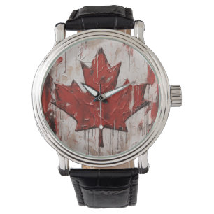 Canada Day Maple Leaf Watch Armbanduhr