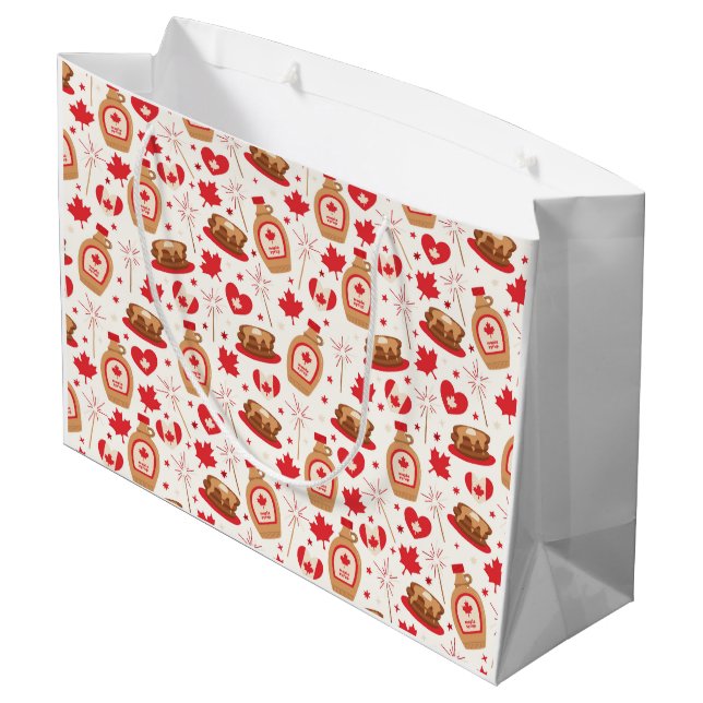 Canada Day Party Gift Bag Große Geschenktüte (Rückseite Schrägansicht)