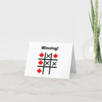 Canada Day Tic Tac Toe Card