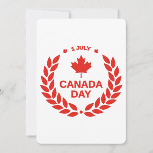 Canada Day Wreath Flat Grußkarte Einladung