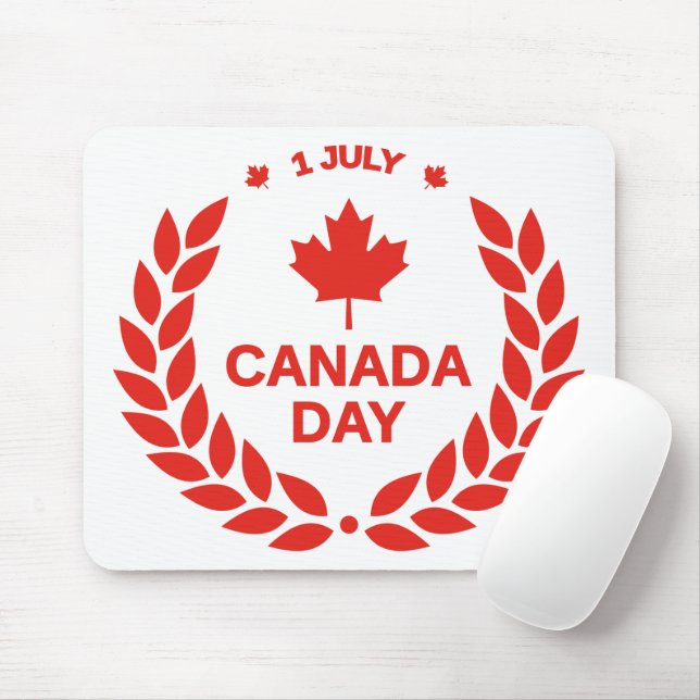 Canada Day Wreath Mousepad (Mit Mouse)