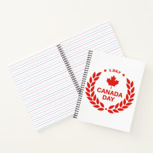 Canada Day Wreath-Notebook Notizbuch