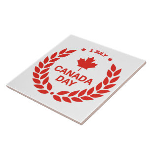 Canada Day Wreath Tile Fliese