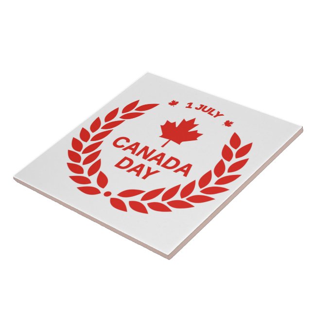 Canada Day Wreath Tile Fliese (Seite)