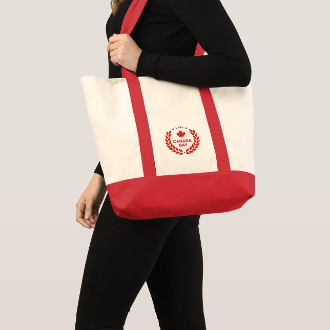 Canada Day Wreath Tote Bag Tragetasche (Vorderseite (Produkt))