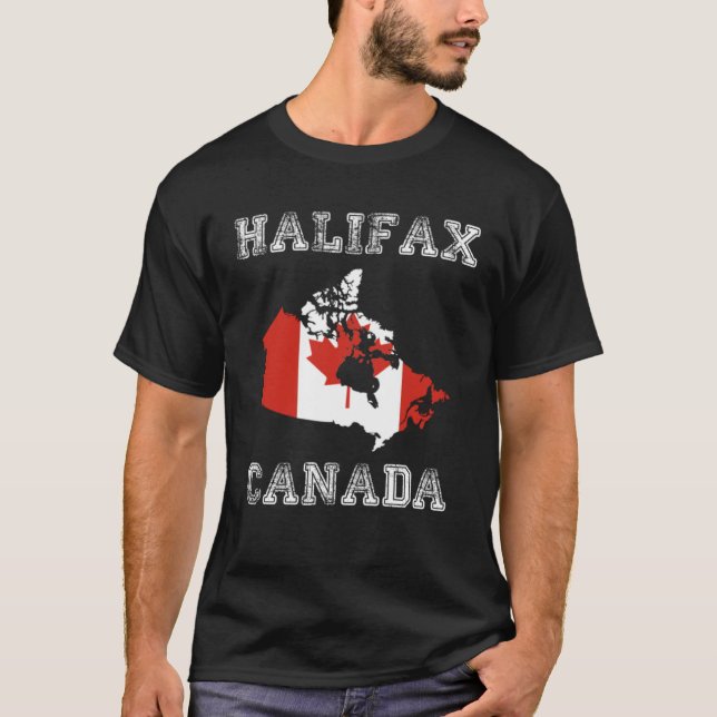 Canada Distressed Flag Halifax Pride T-Shirt (Vorderseite)