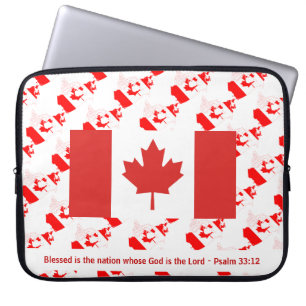 CANADA FLAG Ahornblätterleaf - Eigene Schrift Laptopschutzhülle