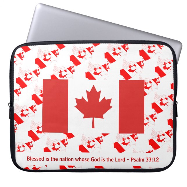 CANADA FLAG Ahornblätterleaf - Eigene Schrift Laptopschutzhülle (Vorderseite)