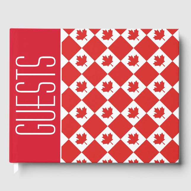CANADA FLAG | Ahornleaf | PERSONALISIERT | Kanadie Gästebuch (Vorderseite)