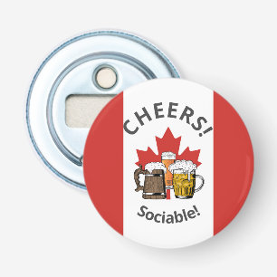 CANADA FLAG Cartoon 3 Biere Cheers Sociable Flaschenöffner