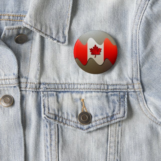 Canada Flag Chrome von Shirley Taylor Button (Beispiel)