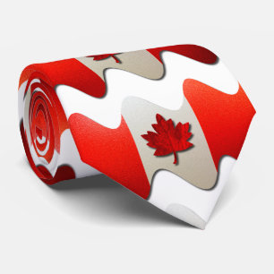 Canada Flag Chrome von Shirley Taylor Krawatte