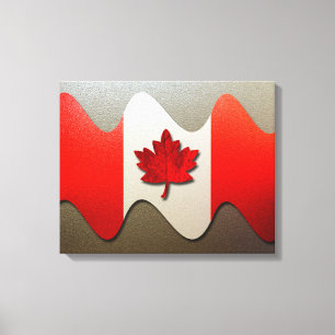 Canada Flag Chrome von Shirley Taylor Leinwanddruck