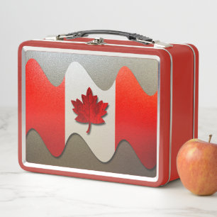 Canada Flag Chrome von Shirley Taylor Metall Brotdose